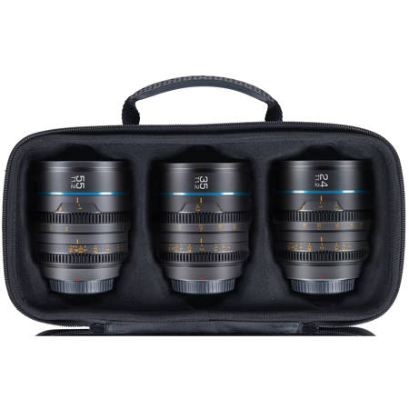 Sirui Night Walker 24mm, 35mm and 55mm T1.2 Cine 3-Lens Set for